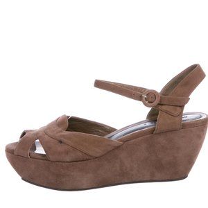 Marni Tan Suede Platform Sandals